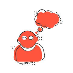 People with speech bubble icon in comic style. Business agreement vector cartoon illustration pictogram. Partnership talk business concept splash effect.