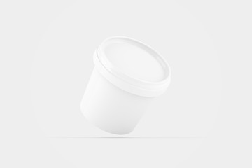 Ice Cream Jar Packaging White Mockup