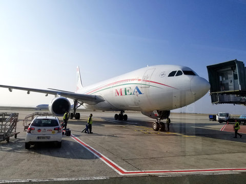 MEA airplane in CDG airport