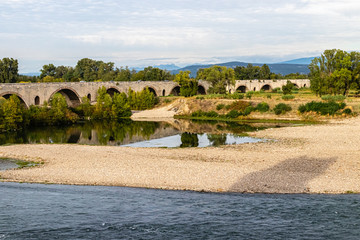 view of the city of Pont Saint-Esprit, in the south of France