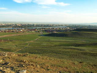 View of the city of Kyzyl. Tuva.