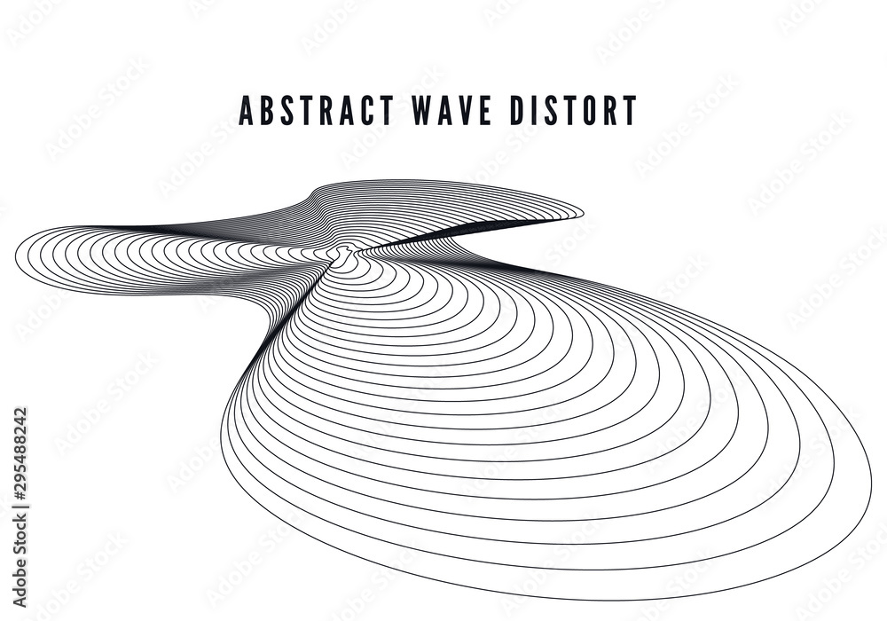 Poster abstract motion line background. design element of lines distortion. vector