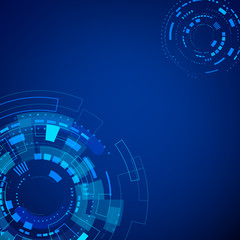 Obraz premium Futuristic Technology Pattern. Blue Abstract Digital Background. Vector illustration