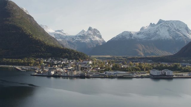 Norwegian west coast city Aandalsnes