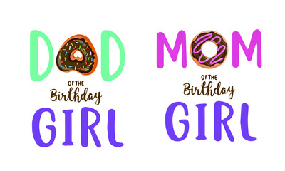 don't worry be happy. Cute print with donut,  Donuts and Cup of black coffee with Donut worry be happy note, Cute and bright set of bagels. Flat design, vector illustration