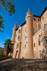 Fototapeta na wymiar Urbino, city and world heritage site in the Marche region, Palazzo Ducale, Italy.
