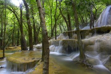 Obraz premium Limestone waterfall