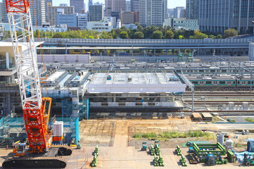 工事中の高輪ゲートウェイ駅（2019年9 月）