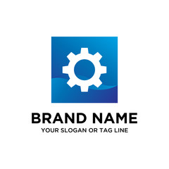 Fototapeta premium gear logo template vector color