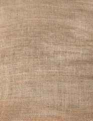 Burlap background texture full frame. Brown sackcloth texture  backdrop. natural linen texture template. copy space. close up. texture for design
