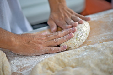 Baker molding breads for baking