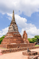 Fototapeta premium Beautiful photo of Ayutthaya Wat Temple
