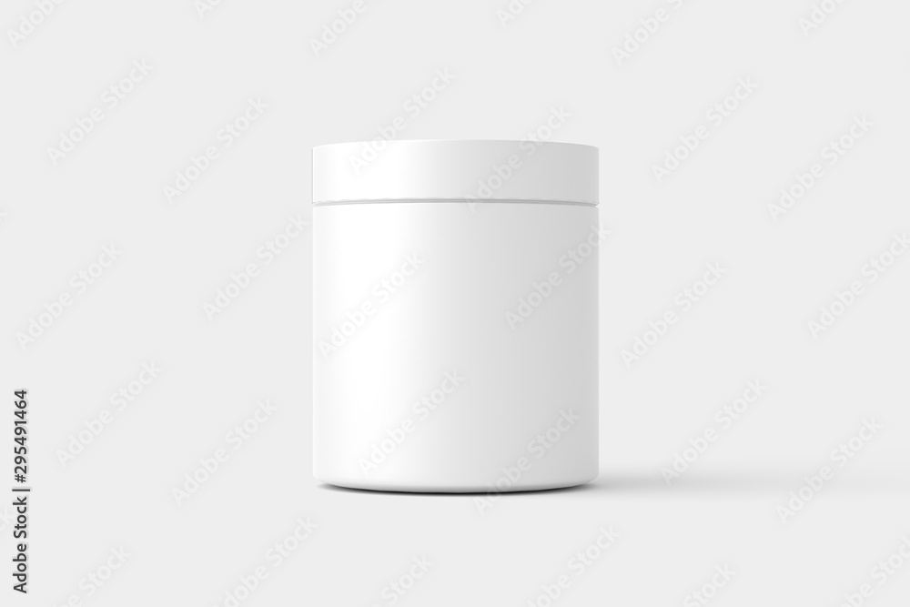 Wall mural Supplement Bottle Jar Packaging White Mockup