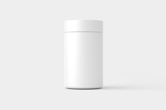 Supplement Bottle Jar Packaging White Mockup