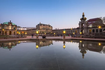 Deurstickers Beautiful architecture of the Zwinger palace in Dresden ad dusk, Saxony. Germany © Patryk Kosmider