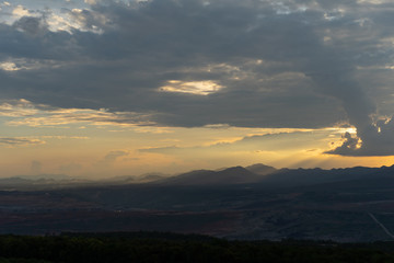 sunset in the mountains