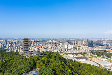 city skyline in hangzhou china