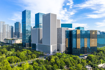 Fototapeta premium city skyline in hangzhou china