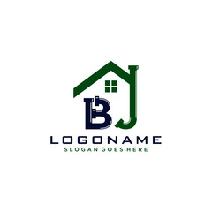 BJ Initial for Plumbing Service logo icon vector