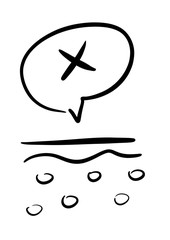 SKIN IMPERFECTION icon. Illustration Hand Drawn Brush. Flat, Icon, Sign, Logo, Symbol, Object, Graphic Design, Element.