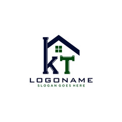 KT Initial for Plumbing Service logo icon vector
