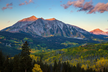 Autumn Sunset on Kebler Pass in the Rocky Mountains of Colorado