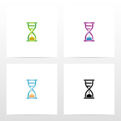 Hourglass And DNA Logo Design