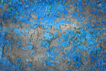 Blue vintage wall background