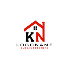 KN Initial for Plumbing Service logo icon vector