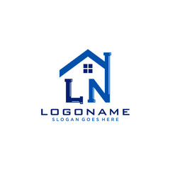 LN Initial for Plumbing Service logo icon vector