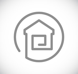 Obraz premium house round logo icon