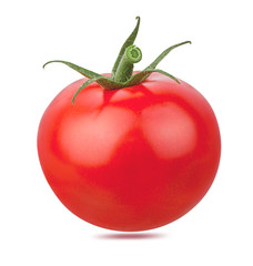 Tomato isolated on white background with clipping path