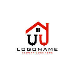 UU Initial for Plumbing Service logo icon vector