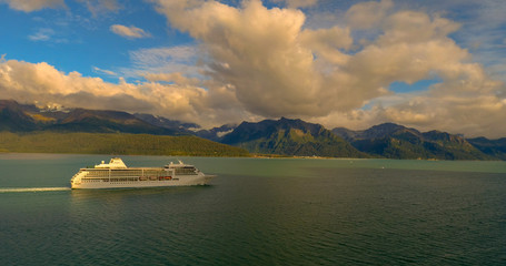 Fototapeta na wymiar Cruise ship in Seward, Alaska 