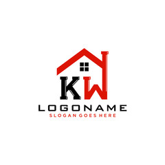 KW Initial for Plumbing Service logo icon vector