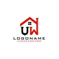 UW Initial for Plumbing Service logo icon vector