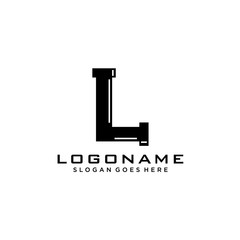 L Initial for Plumbing Service logo icon vector