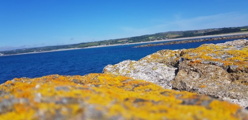 Dock wall by the sea