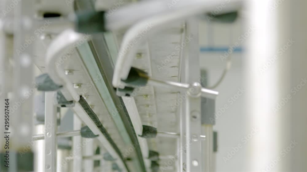 Poster plastic bottles factory working inline production, automated