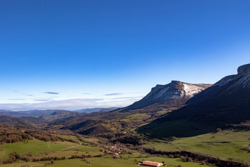 landscape with mountains and clouds
