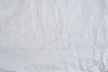 Plakat Crumpled cotton white seamless fabric. Texture background