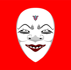 Panji indonesian traditional mask  vector