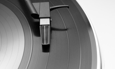 Closeup of vinyl record