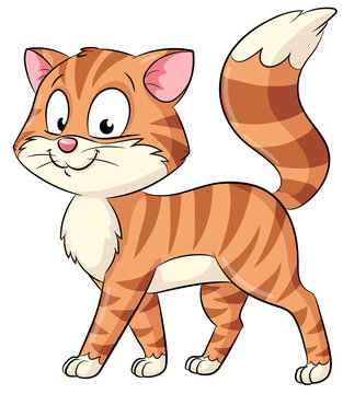 Niedliche gehende Katze - Vektor-Illustration