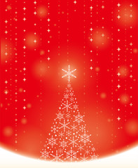 クリスマス　雪の結晶　ツリー　メッセージカード　　クリスマス　雪の結晶　ツリー　メッセージカード　　