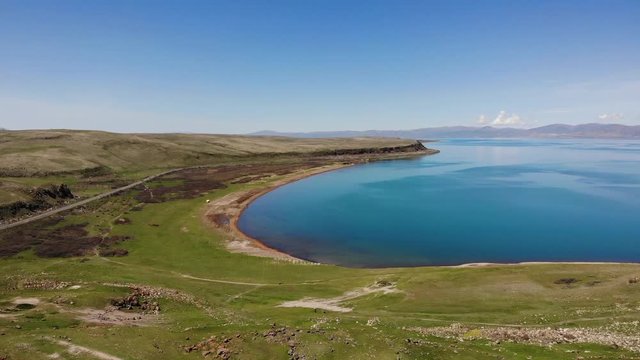 Lake Sevan in Armenia. Top view