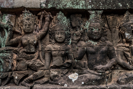 Lepper King Terrace, Angkor Thom ancient city, Siem Reap, Cambodia 