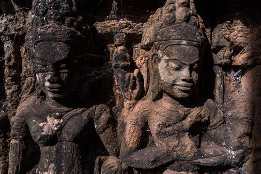 Lepper King Terrace, Angkor Thom ancient city, Siem Reap, Cambodia 