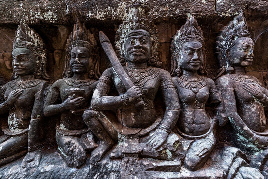 Lepper King Terrace, Angkor Thom ancient city, Siem Reap, Cambodia 
