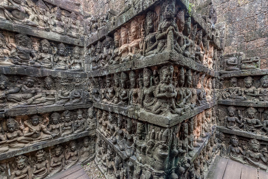Lepper King Terrace, Angkor Thom ancient city, Siem Reap, Cambodia 